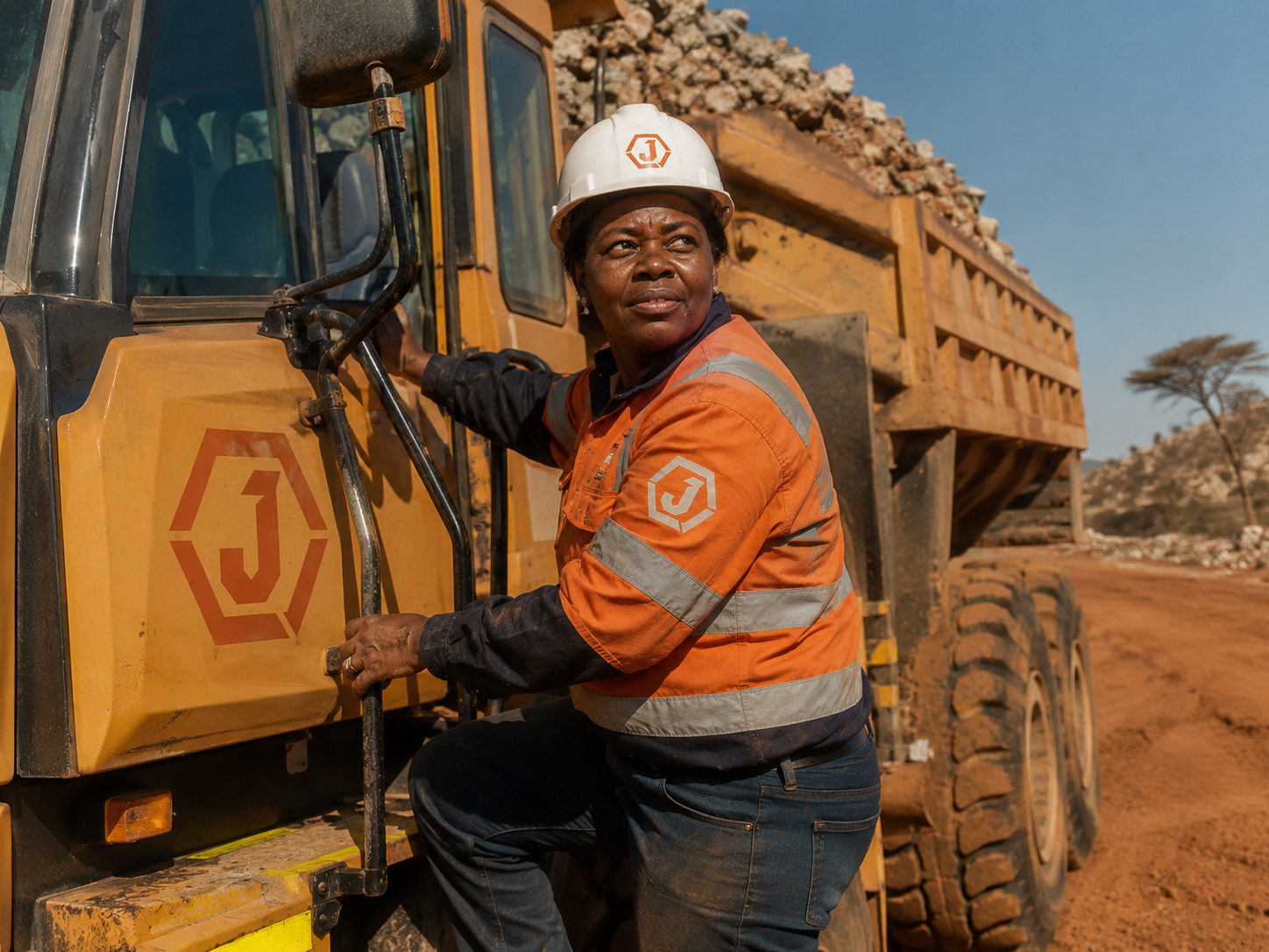 Jangjing haul-truck driver loading ore